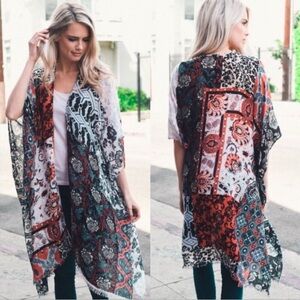 Multicolor Bohemian Kimono/Coverup